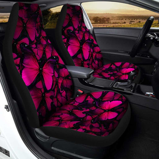 Dark Pink Butterfly Car Seat Covers Custom Car Accessories - Gearcarcover - 2