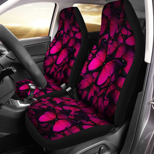 Dark Pink Butterfly Car Seat Covers Custom Car Accessories - Gearcarcover - 1