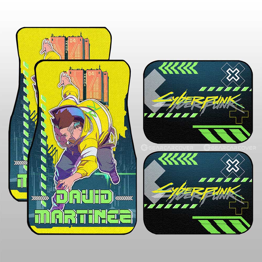 David Martinez Car Floor Mats Custom Cyberpunk Edgerunners - Gearcarcover - 3