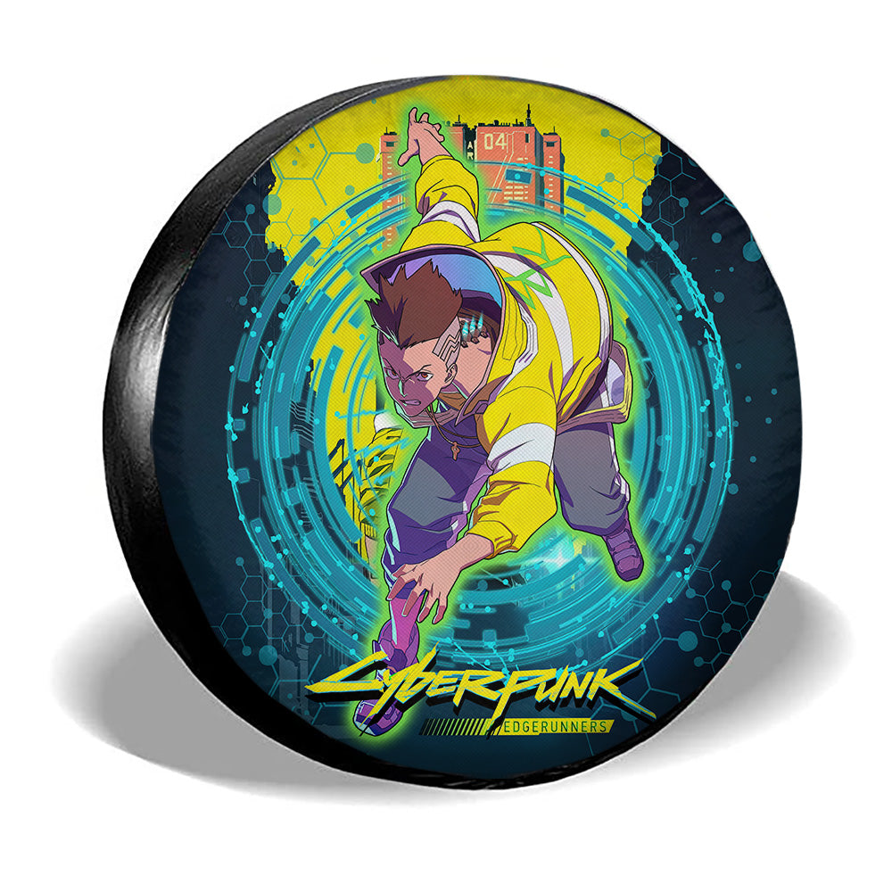 David Martinez Spare Tire Cover Custom Cyberpunk Anime - Gearcarcover - 3