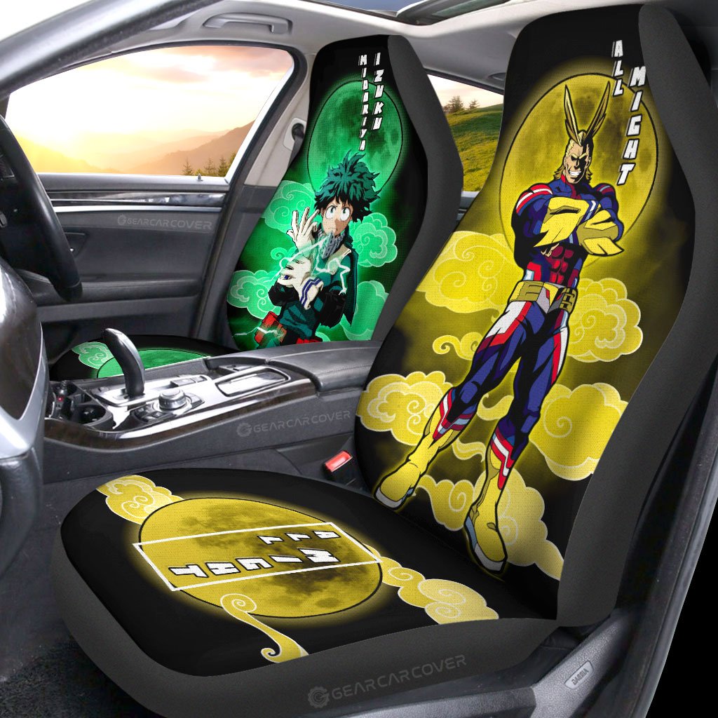 Deku And All Might Car Seat Covers Custom My Hero Academia Anime Car Accessories - Gearcarcover - 2
