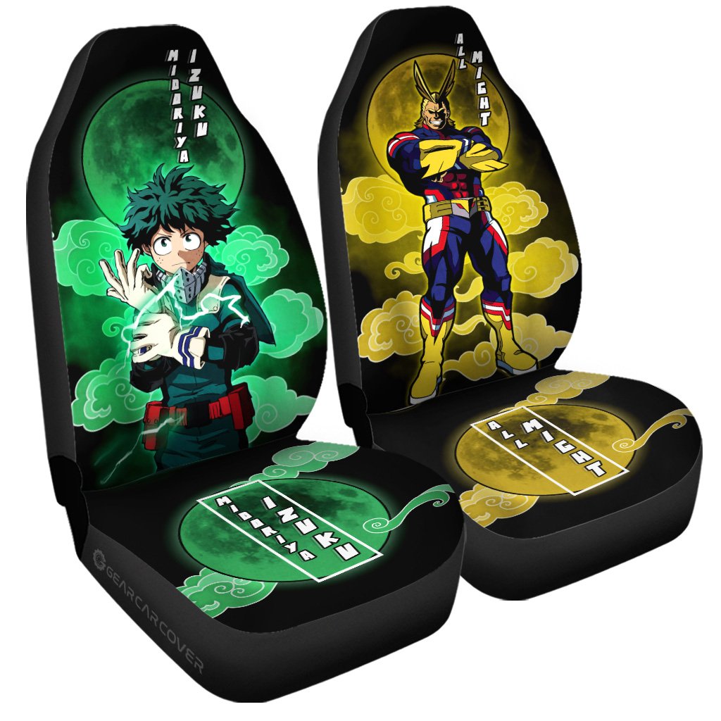 Deku And All Might Car Seat Covers Custom My Hero Academia Anime Car Accessories - Gearcarcover - 3