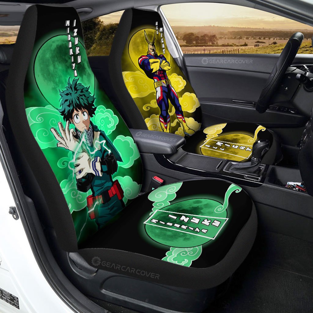 Deku And All Might Car Seat Covers Custom My Hero Academia Anime Car Accessories - Gearcarcover - 1