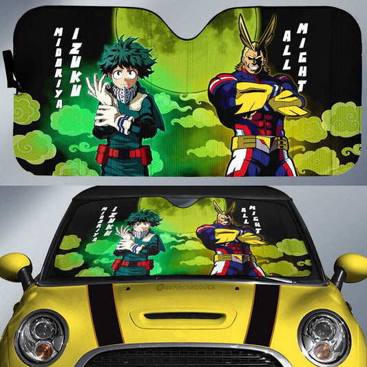 Deku And All Might Car Sunshade Custom My Hero Academia Anime Car Accessories - Gearcarcover - 1