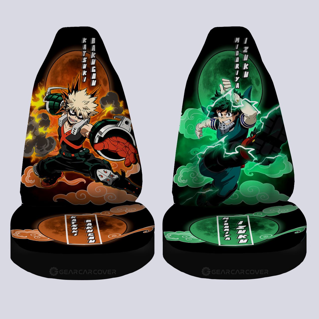 Deku And Bakugo Car Seat Covers Custom My Hero Academia Anime Car Accessories - Gearcarcover - 4