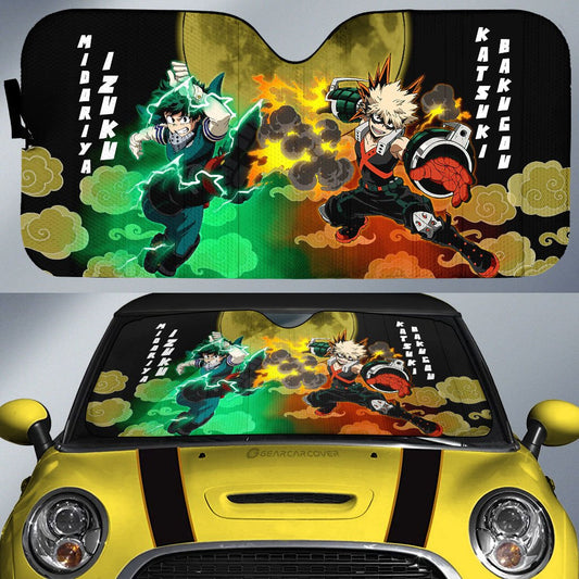 Deku And Bakugo Car Sunshade Custom My Hero Academia Anime Car Accessories - Gearcarcover - 1