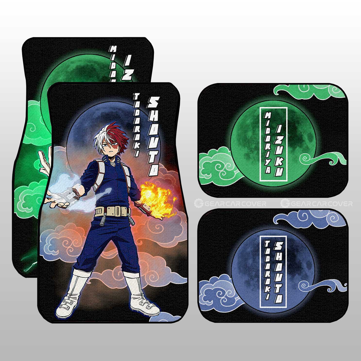 Deku And Shouto Car Floor Mats Custom My Hero Academia Anime Car Accessories - Gearcarcover - 2