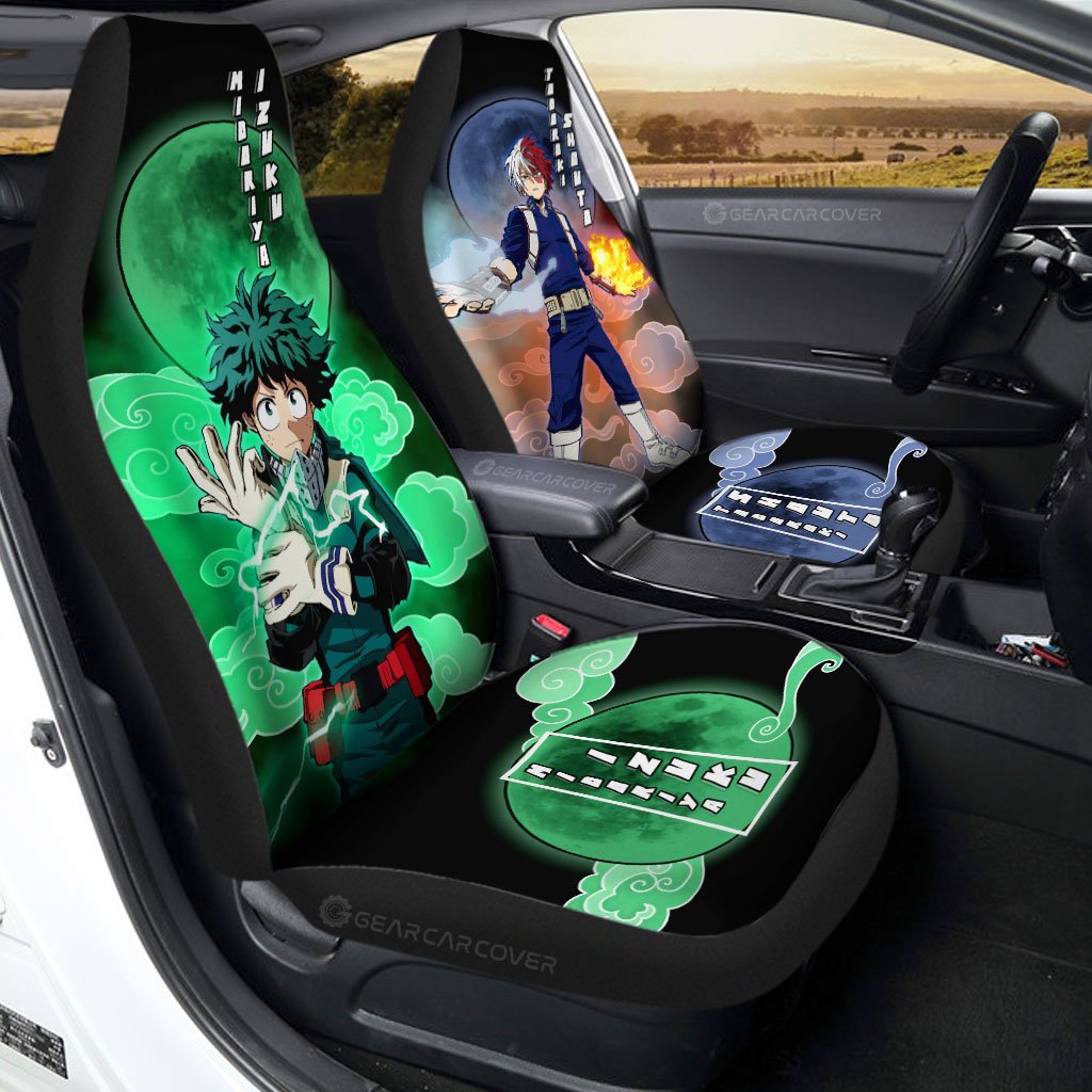 Deku And Shouto Car Seat Covers Custom My Hero Academia Anime Car Accessories - Gearcarcover - 1