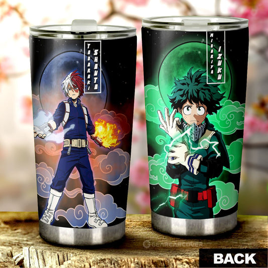 Deku And Shouto Tumbler Cup Custom My Hero Academia Anime Car Accessories - Gearcarcover - 1