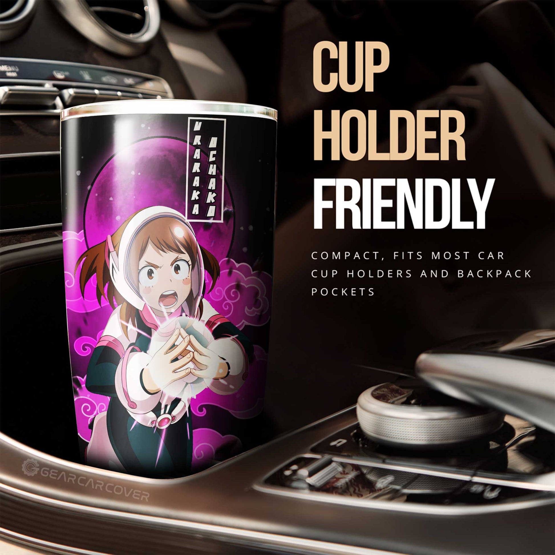 Deku And Uraraka Tumbler Cup Custom My Hero Academia Anime Car Accessories - Gearcarcover - 3