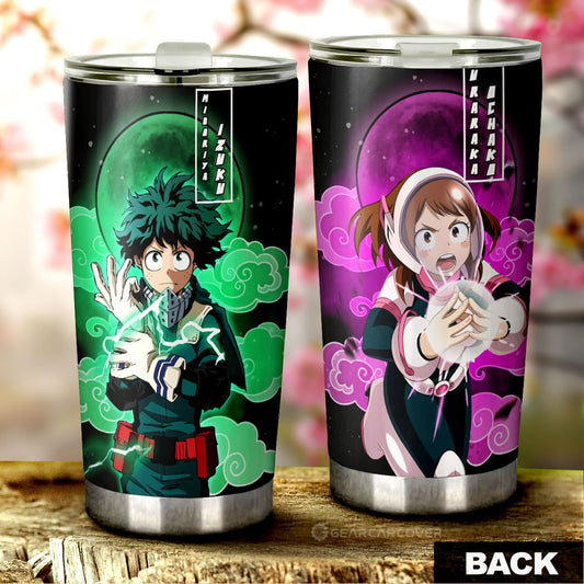 Deku And Uraraka Tumbler Cup Custom My Hero Academia Anime Car Accessories - Gearcarcover - 1