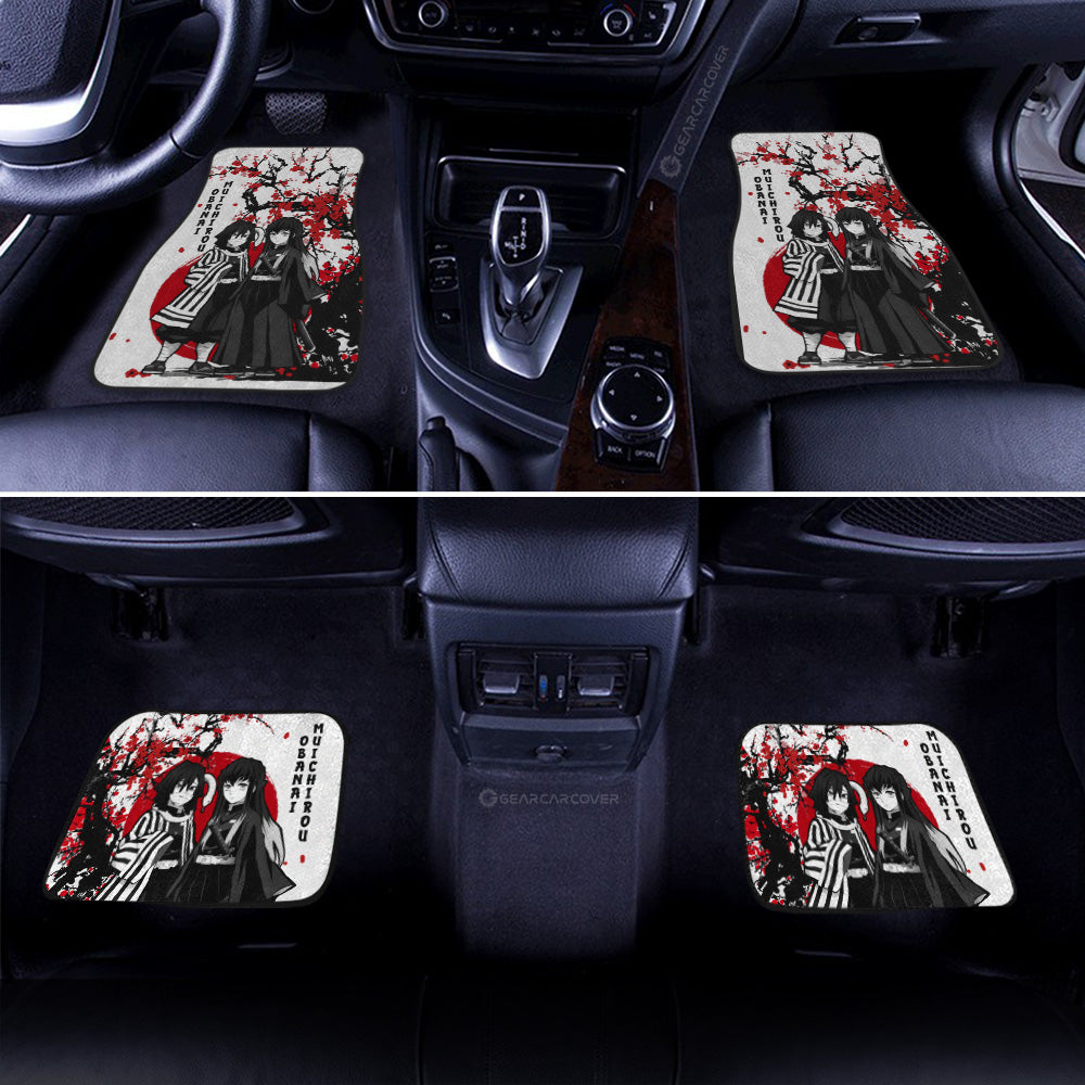 Demon Slayer Anime Car Floor Mats Obanai and Muichiro Mix Car Accessories - Gearcarcover - 2