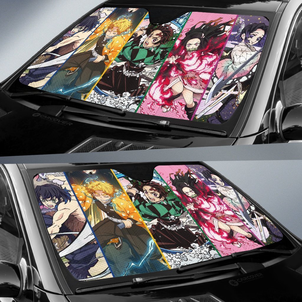 Demon Slayer Car Sunshade Custom Anime Car Accessories - Gearcarcover - 2