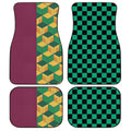 Demon Slayer Giyuu And Tanjiro Car Floor Mats Custom Uniform Anime Car Accessories - Gearcarcover - 1