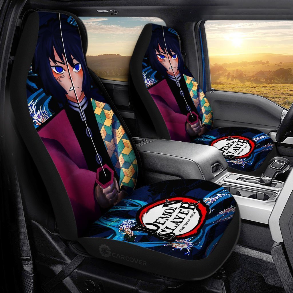 Demon Slayer Giyuu Car Floor Mats Custom Face Anime Car Accessories - Gearcarcover - 1