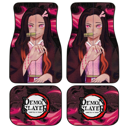 Demon Slayer Nezuko Car Floor Mats Custom Anime Car Accessories - Gearcarcover - 1