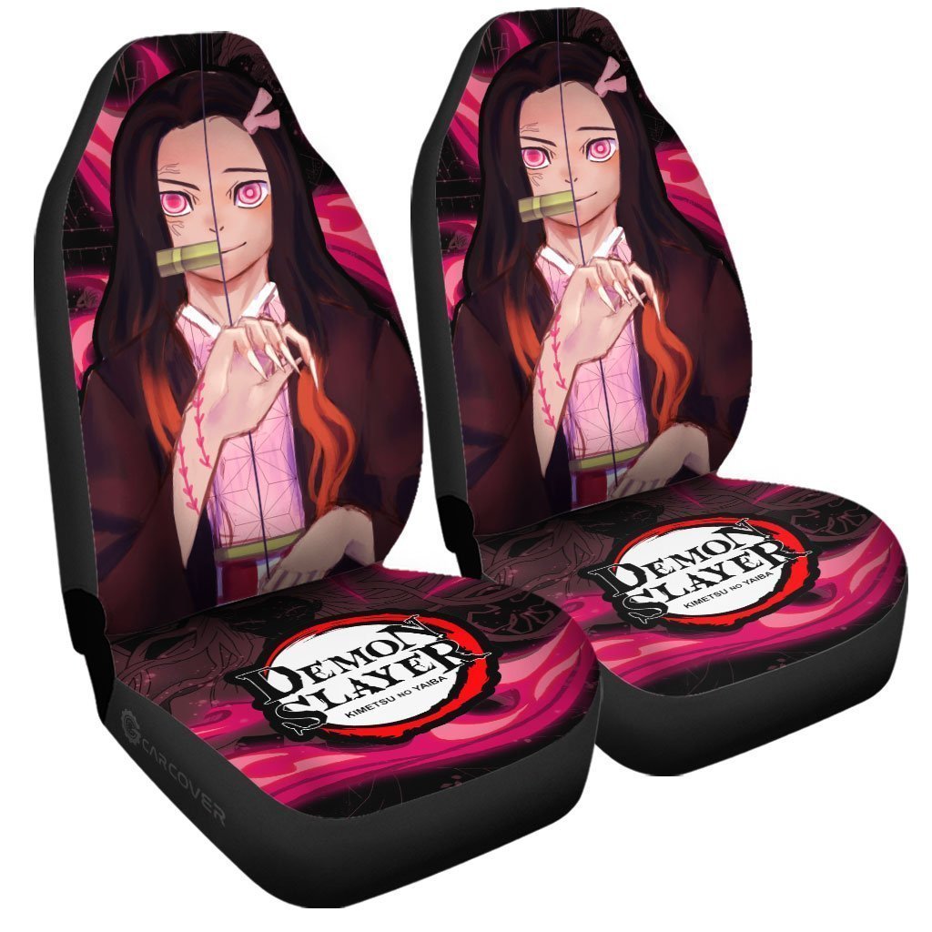 Demon Slayer Nezuko Seat Covers For Car Custom Anime Car Accessories - Gearcarcover - 3