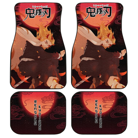 Demon Slayer Rengoku Car Floor Mats Custom Anime Car Accessories - Gearcarcover - 1