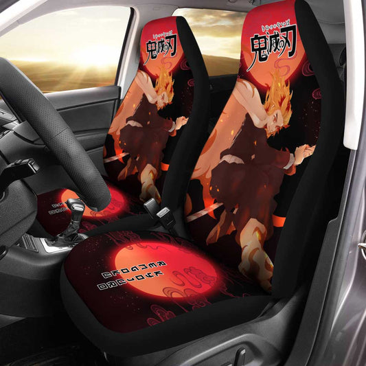 Demon Slayer Rengoku Car Seat Covers Custom Anime Car Accessories - Gearcarcover - 1