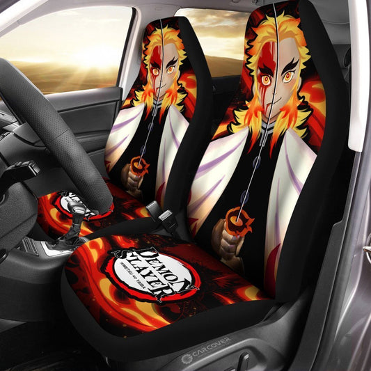 Demon Slayer Rengoku Seat Covers For Car Custom Face Anime Car Accessories - Gearcarcover - 2