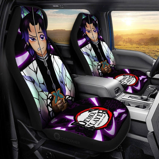 Demon Slayer Shinobu Kocho Car Seat Covers Custom Face Anime Car Accessories - Gearcarcover - 1