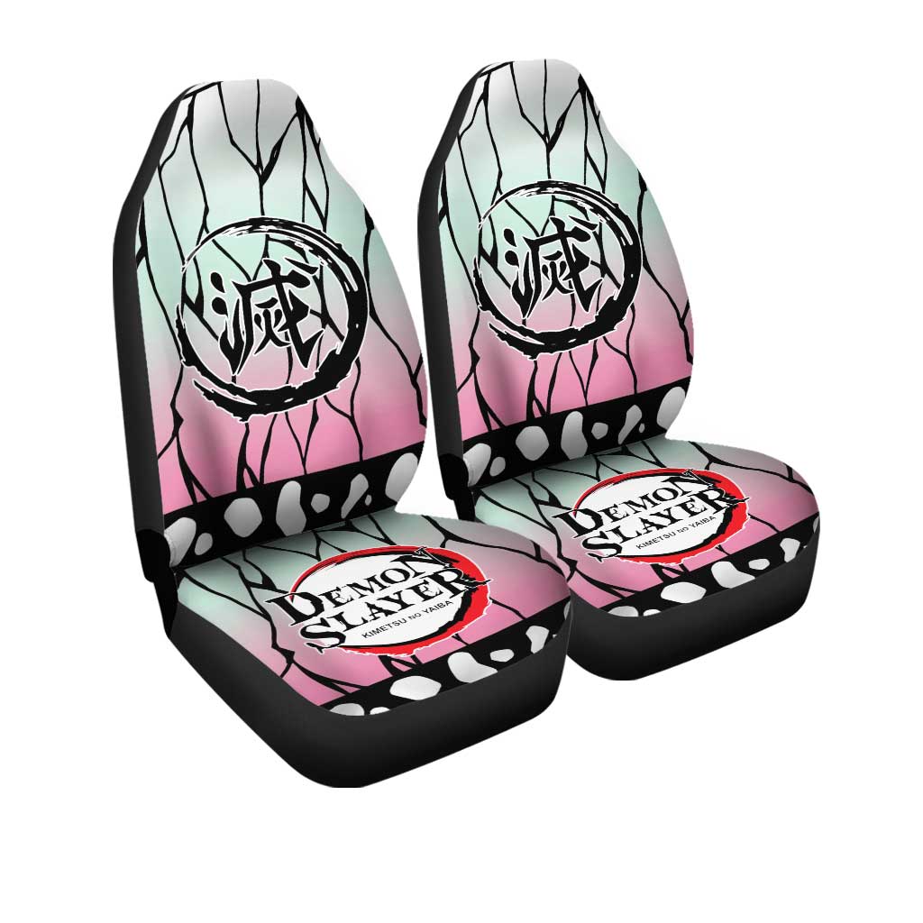 Demon Slayer Shinobu Kocho Car Seat Covers Custom Uniform Anime Car Accessories - Gearcarcover - 3