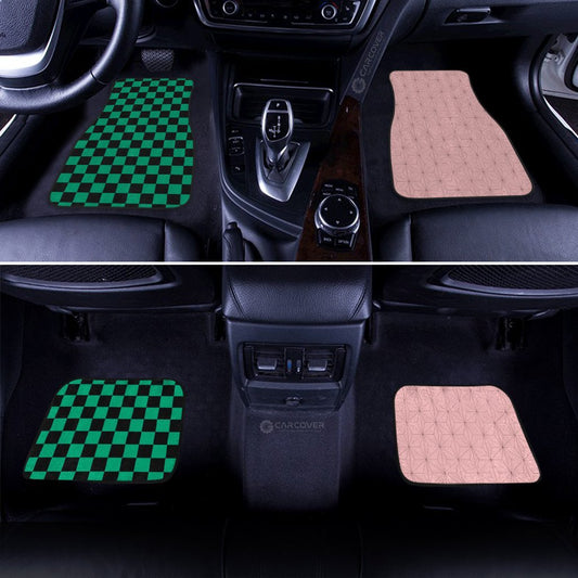 Demon Slayer Tanjiro And Nezuko Car Floor Mats Custom Uniform Anime Car Accessories - Gearcarcover - 2