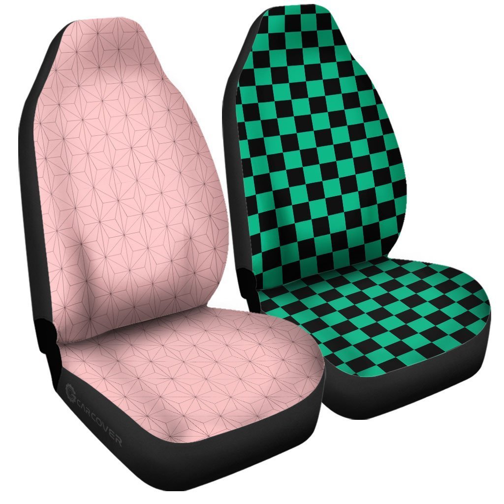 Demon Slayer Tanjiro And Nezuko Seat Covers For Car Custom Uniform Anime Car Accessories - Gearcarcover - 3
