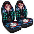 Demon Slayer Tanjiro Seat Covers For Car Custom Face Anime Car Accessories - Gearcarcover - 3