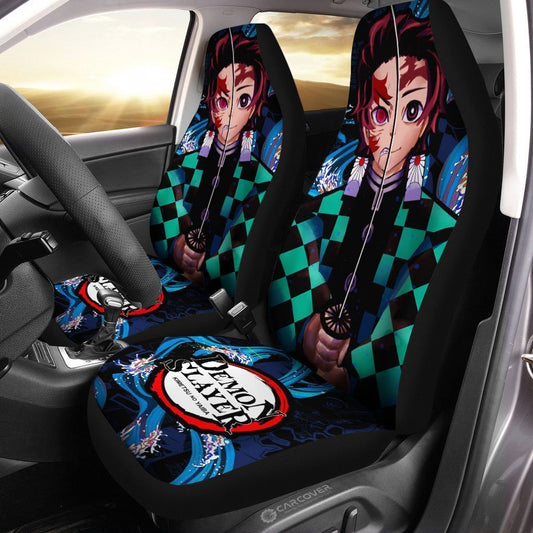Demon Slayer Tanjiro Seat Covers For Car Custom Face Anime Car Accessories - Gearcarcover - 1