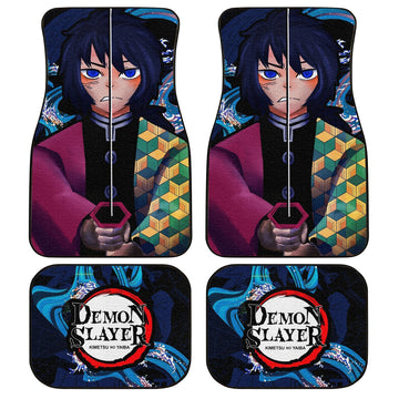 Demon Slayer Tomioka Giyuu Car Floor Mats Custom Face Anime Car Accessories - Gearcarcover - 1