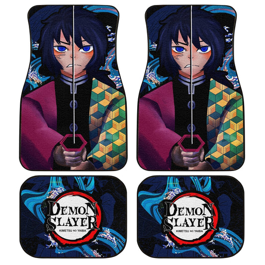Demon Slayer Tomioka Giyuu Car Floor Mats Custom Face Anime Car Accessories - Gearcarcover - 1