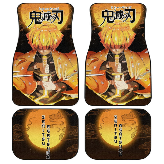 Demon Slayer Zenitsu Thunder Car Floor Mats Custom Anime Car Accessories - Gearcarcover - 1