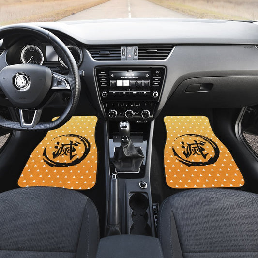 Demon Slayer Zenitsu Uniform Car Floor Mats Custom Anime Car Accessories - Gearcarcover - 2