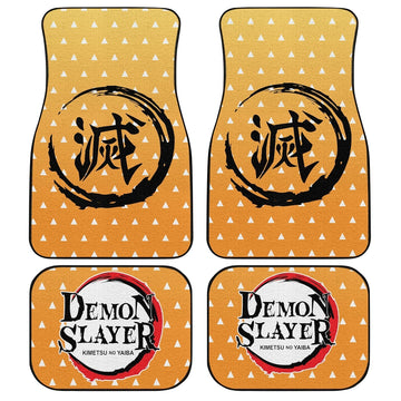 Demon Slayer Zenitsu Uniform Car Floor Mats Custom Anime Car Accessories - Gearcarcover - 1