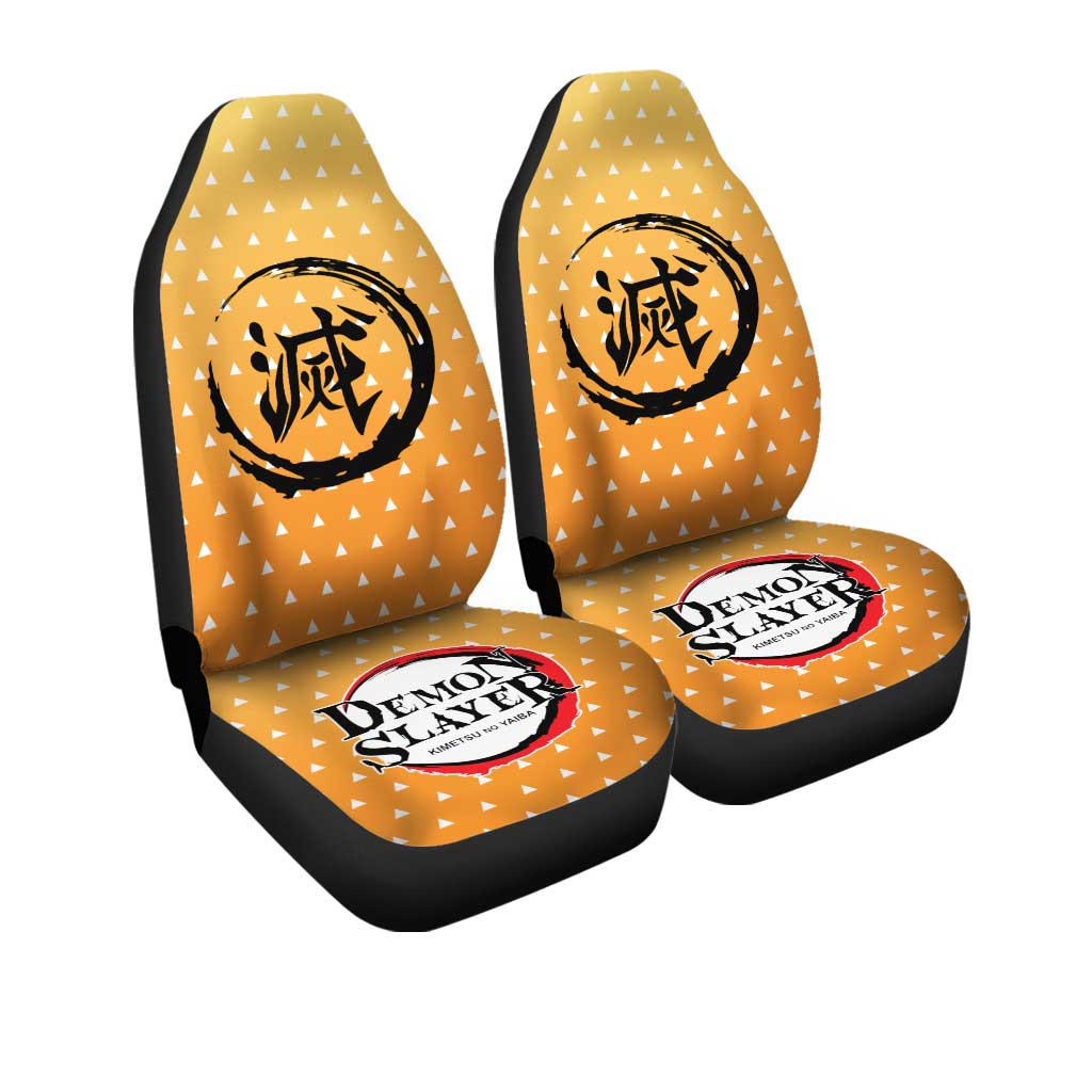 Demon Slayer Zenitsu Uniform Car Seat Covers Custom Anime Car Accessories - Gearcarcover - 3