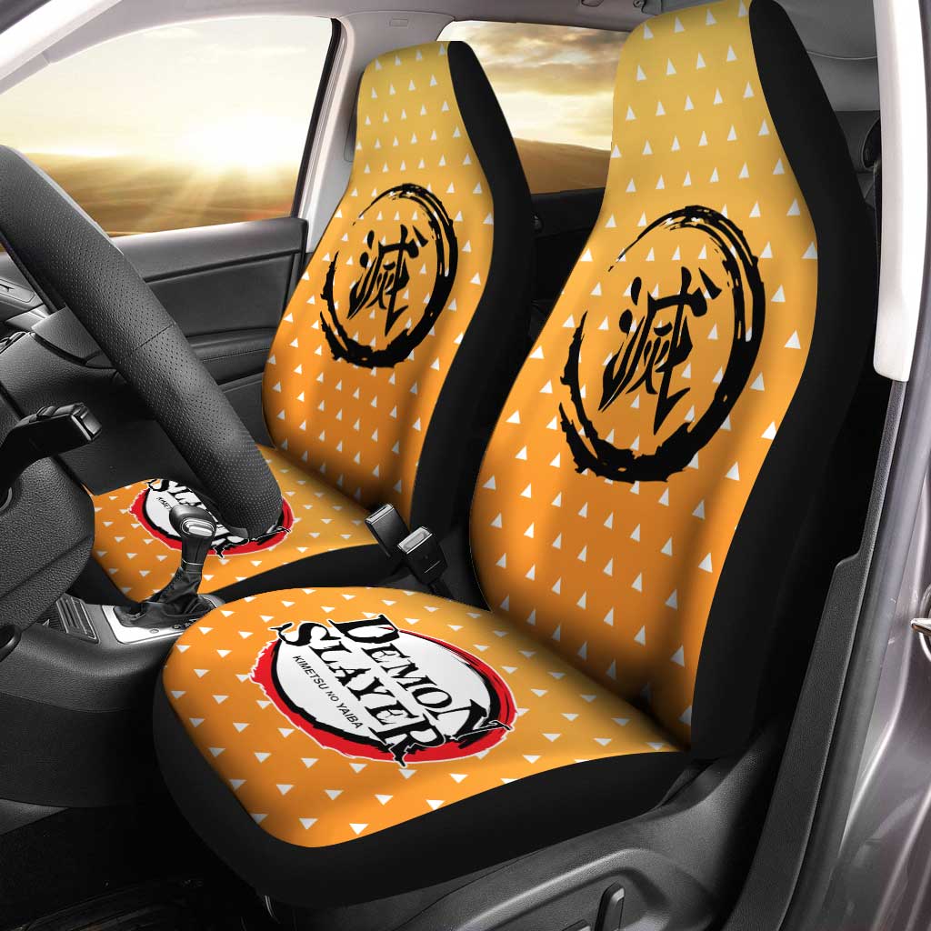 Demon Slayer Zenitsu Uniform Car Seat Covers Custom Anime Car Accessories - Gearcarcover - 2