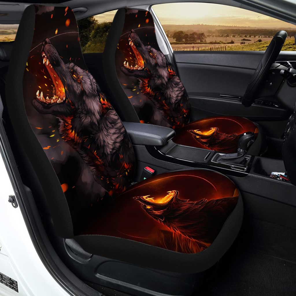 Demon Wolf Car Seat Covers Custom Animal Car Accessories - Gearcarcover - 2