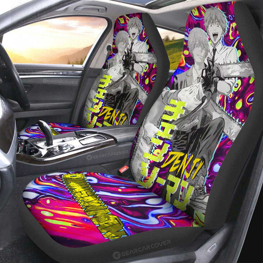 Denji Car Seat Covers Custom Chainsaw Man Anime - Gearcarcover - 2