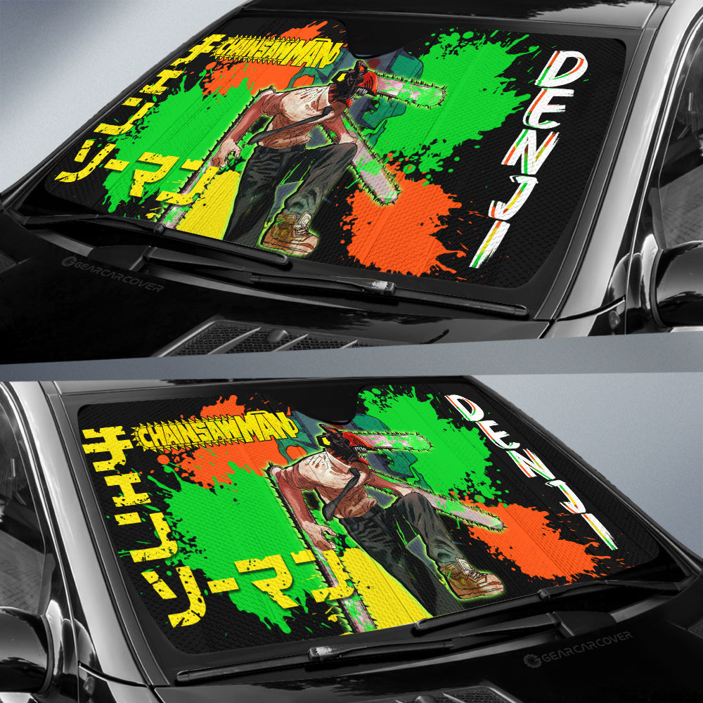 Denji Car Sunshade Custom Chainsaw Man Anime Car Accessories - Gearcarcover - 2