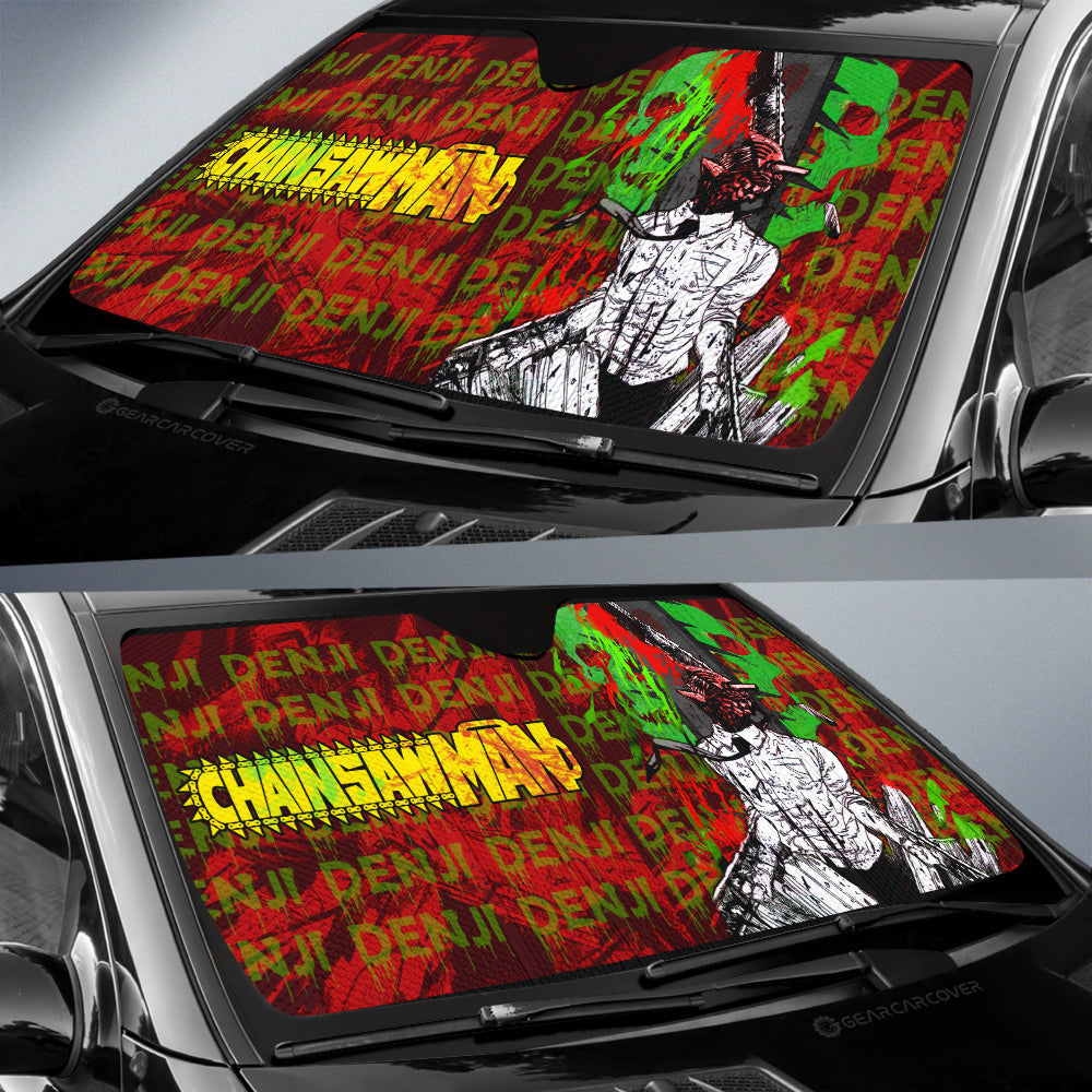 Denji Car Sunshade Custom Chainsaw Man Anime Car Interior Accessories - Gearcarcover - 3