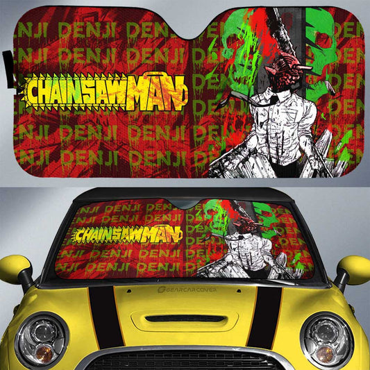 Denji Car Sunshade Custom Chainsaw Man Anime Car Interior Accessories - Gearcarcover - 1