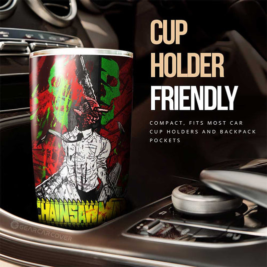 Denji Tumbler Cup Custom Chainsaw Man Anime Car Interior Accessories - Gearcarcover - 2