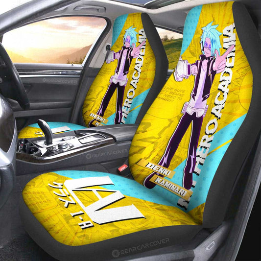 Denki Kaminari Car Seat Covers Custom My Hero Academia Car Interior Accessories - Gearcarcover - 1