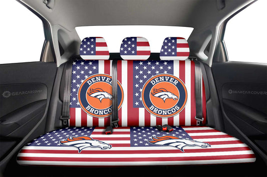 Denver Broncos Car Back Seat Cover Custom Car Accessories - Gearcarcover - 2