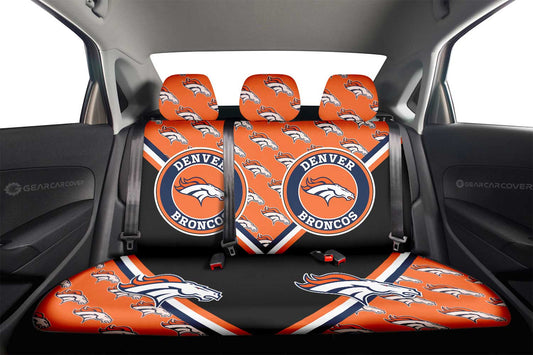 Denver Broncos Car Back Seat Cover Custom Car Decorations For Fans - Gearcarcover - 2