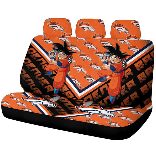 Denver Broncos Car Back Seat Covers Custom Car Accessories For Fans - Gearcarcover - 1