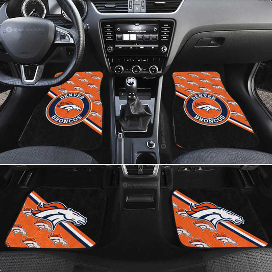 Denver Broncos Car Floor Mats Custom Car Accessories For Fans - Gearcarcover - 2