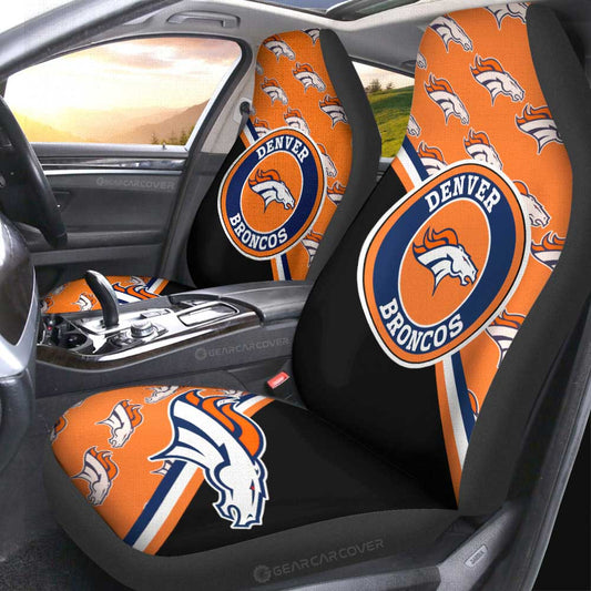 Denver Broncos Car Seat Covers Custom Car Accessories For Fans - Gearcarcover - 2