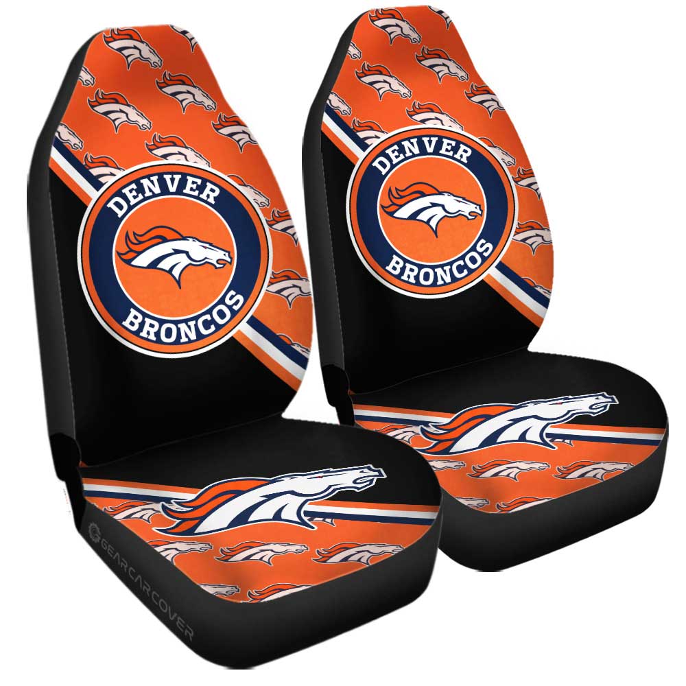 Denver Broncos Car Seat Covers Custom Car Accessories For Fans - Gearcarcover - 3